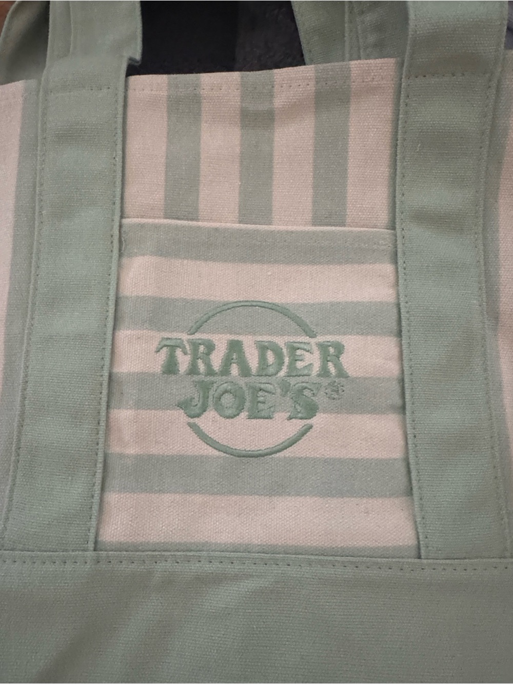 New 2026 Trader Joe's mini striped canvas tote set of 4 - Picture 5 of 6